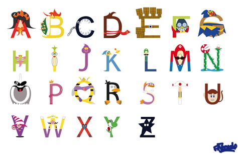 Super Mario Alphabet Alphabet Super Mario Mario