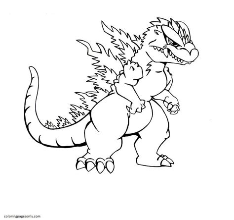 Desenho De Godzilla Desenho Animado Para Colorir Desenhos Para Images
