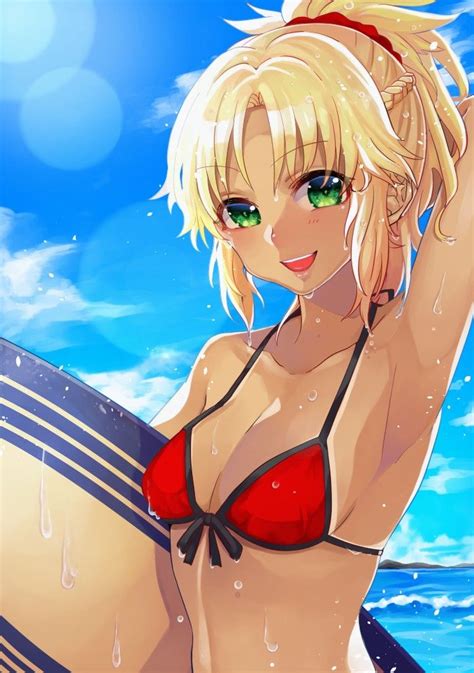 Pin Em Fateseries Mordred Swimsuit Rider