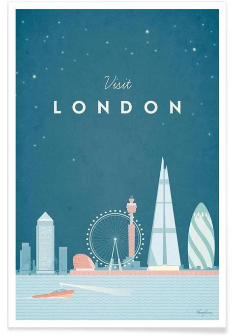 Vintage London Travel Poster Juniqe Uk