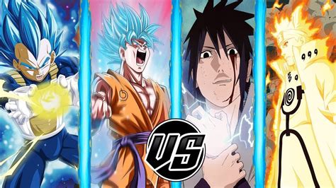 Goku And Vegeta Vs Naruto And Sasuke Épica Batalla De Rap Taxgamer03 Ft