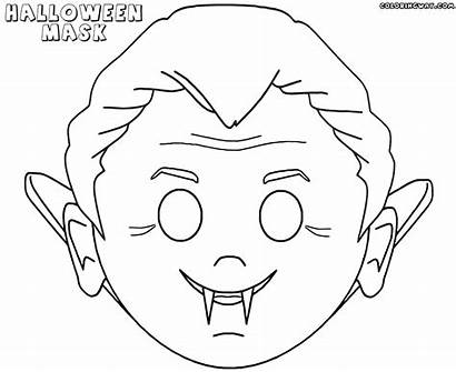 Coloring Pages Halloween Mask Coloringway