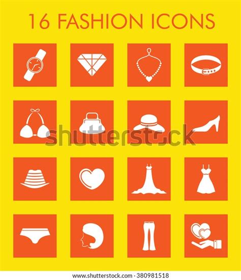 Fashion Icon Set Stock Vector Royalty Free 380981518 Shutterstock