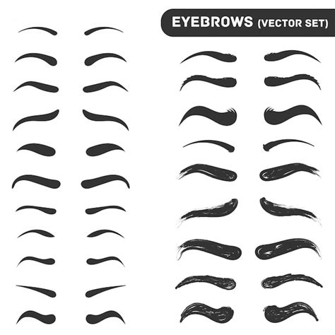 Premium Vector Various Shapes Angles And Thin Eyebrows Makeup Tips