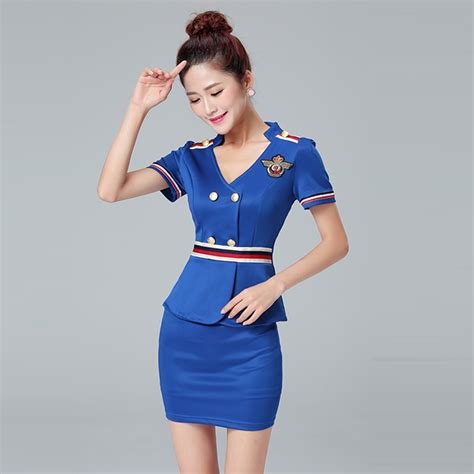 new arrival women sexy aviation uniforms bodysuit mini dress short sleeved ktv nightclub sauna
