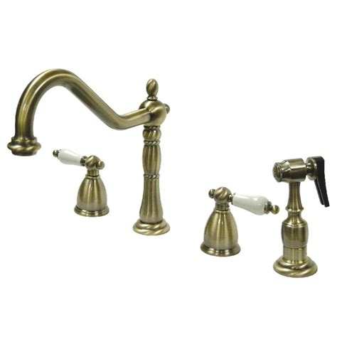 Our kitchen faucets are as personal as they are functional. Kingston Brass Heritage 2-Handle Standard Kitchen Faucet ...