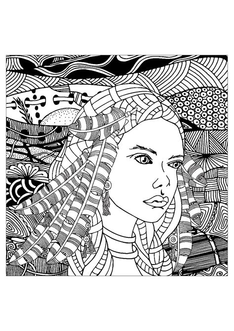 The adult coloring pages paisley is different from what kids have. Maya girl - Mayans & Incas Adult Coloring Pages