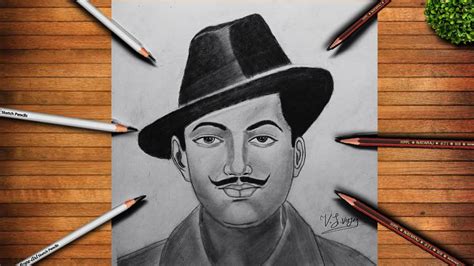 Bhagat Singh Drawing How To Draw Bhagat Singh India Vivek Vaja