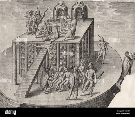 Theodor De Bry Human Sacrifices By The Aztecs Stock Photo Alamy