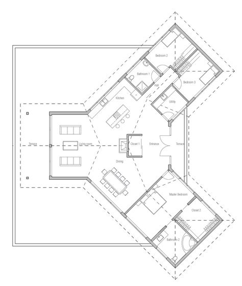 It is copyright infringement to redraw our plans based on the images on the internet. Modern House Plan With High Vaulted Ceiling And Open ...