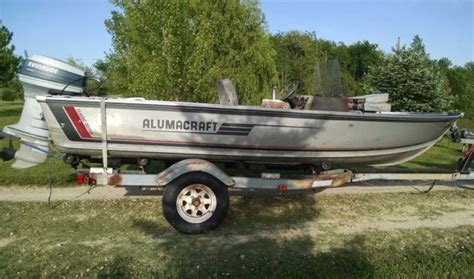 1986 Alumacraft Classic Deluxe 16ft Fishing Boat Alumacraft 1986 For Sale