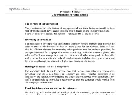 Personnel Selling Understanding Personal Selling A Level Business