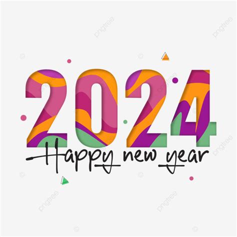 2024 새해 복 많이 받으세요 타이포그래피 디자인 벡터 2024년 새해 복 많이 받으세요 새해 Png 일러스트 및 벡터