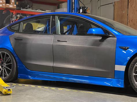 Dry Carbon Hybrid Front And Rear Door Replacements For Tesla Model 3
