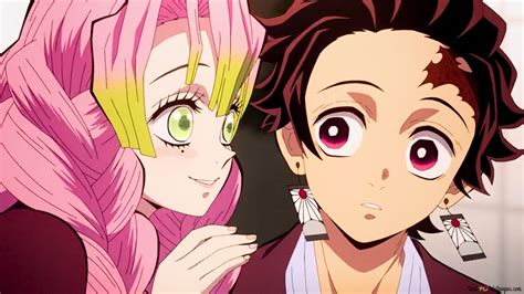 Tanjiro Kamado y Mitsuri Kanroji 4K descarga de fondo de pantalla