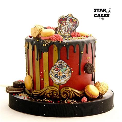 21 magical harry potter recipes for your cauldron. Harry Potter Gryffindor Drip Cake - Cake by Star Cakes ...