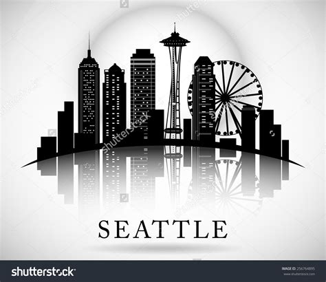 This artwork is featured in: Pin by Ian Hartstack on Seattle | Seattle skyline painting ...