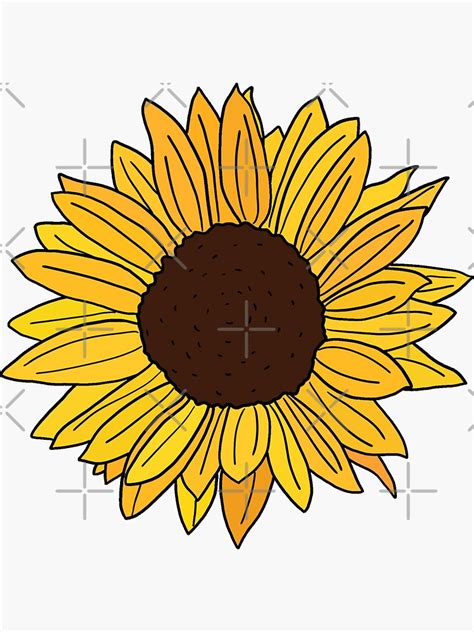 Sunflower Sticker For Sale By Jadydesigns Redbubble