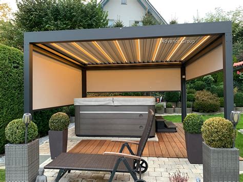 Customized Modern Motorized Louvered Roof Pergolas Automatic Modern Hot Sex Picture