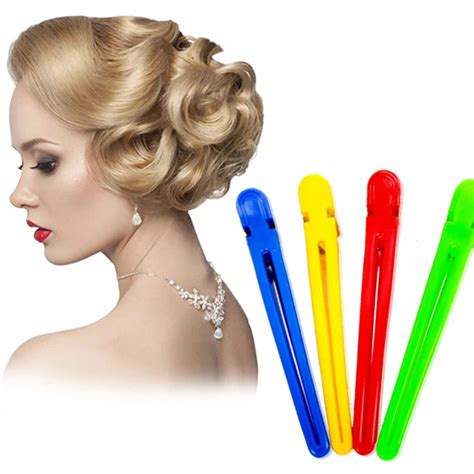 5pcs colorful hair clips professional hairdressing hairpins salon sectioning hair clip styling