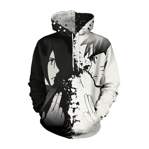 Naruto Sasuke 3d Print Digital Print Hoodie Peterdresser Shop