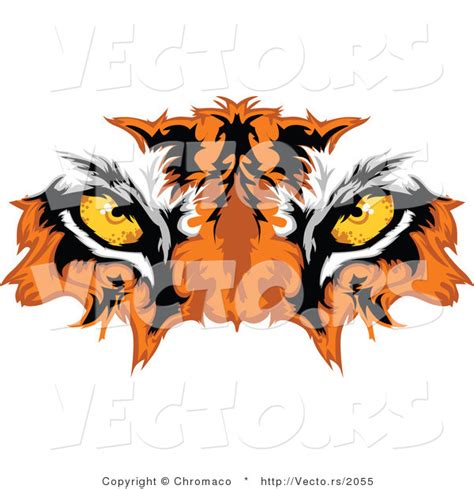 Vector Of Intimidating Tiger Eyes Mascot Design By Chromaco 2055