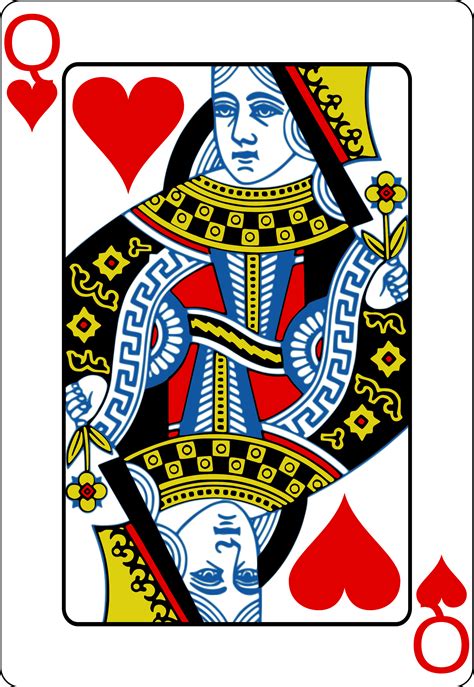 Printable Queen Of Hearts Card