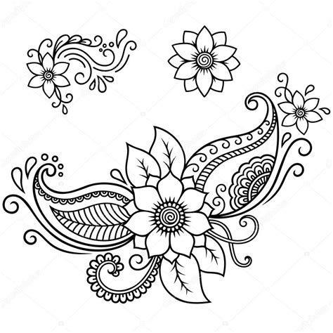 Weitere ideen zu henna vorlagen, henna, henna tattoo ideen. Herunterladen - Henna-Tattoo Blume Vorlage. Mehndi ...