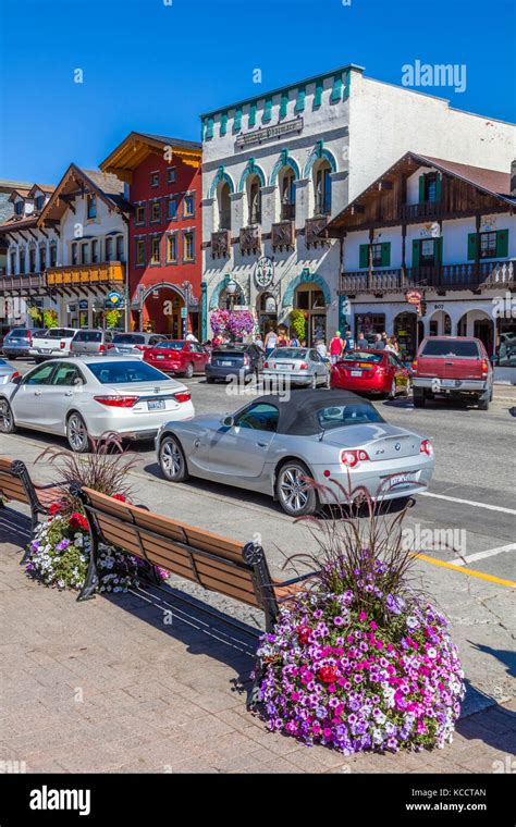 Front Street In Leavenworth A Bavarian Styled Village In The Cascade