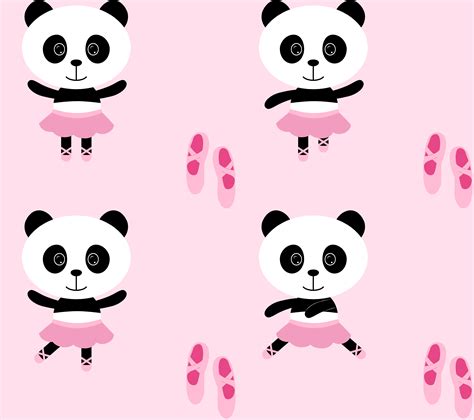 Kawaii Pink Panda Wallpapers Wallpaper Cave