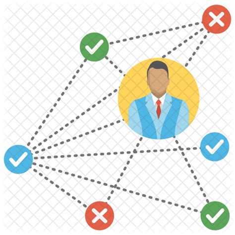 Business Network Icon Download In Flat Style