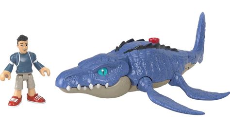 Imaginext Jurassic World Camp Cretaceous Mosasaurus Dinosaur And Kenji