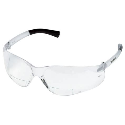Crews Bkh25 Bearkat Magnifier Polycarbonate 2 5 Diopter Clear Lens Safety Glasses With Non Slip
