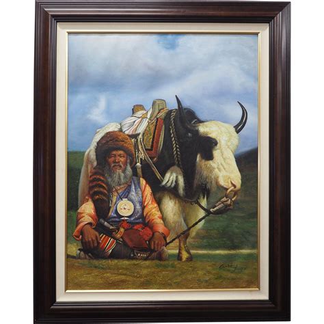 Native American Original Oil Painting From