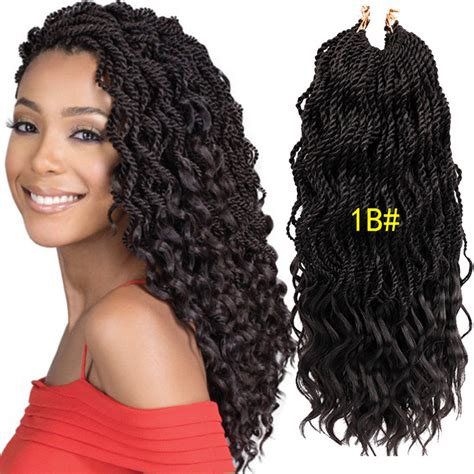 Wholesale Type New Style 18 Wavy Senegalese Twist Crochet Hair Braids