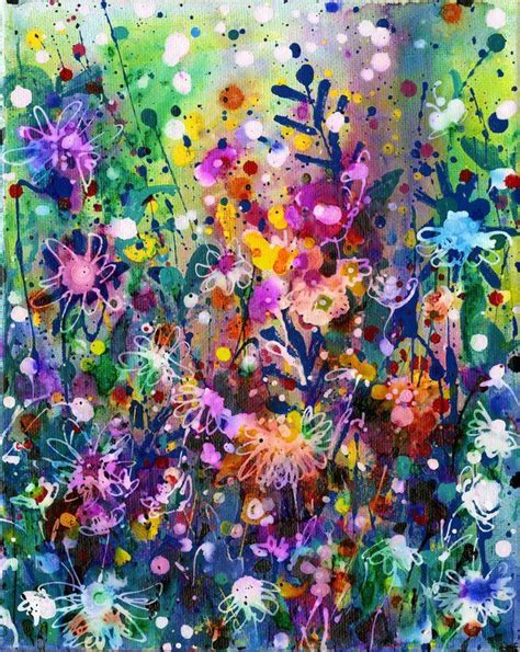 Buy Enchanted Meadow Meadow Flower Painting By Kathy Morton Stanion