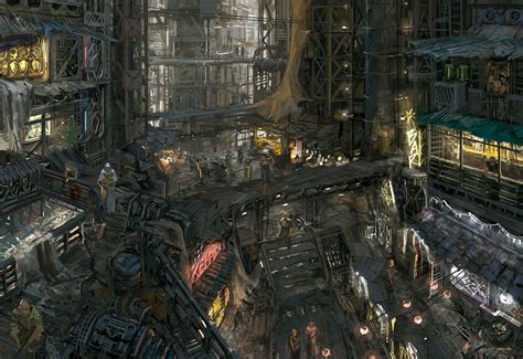 By Anthony Wolff Steampunk City Futuristic City Landscape Concept