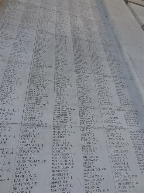 One Small Wall Section Inside Menin Gate Ypres Belgium Here Listing
