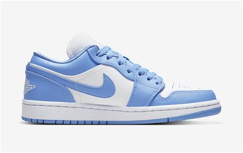 This air jordan 1 comes dressed in a white, university blue and black color combination. Air Jordan 1 Low "UNC" Releases During Spring 2020 | KaSneaker