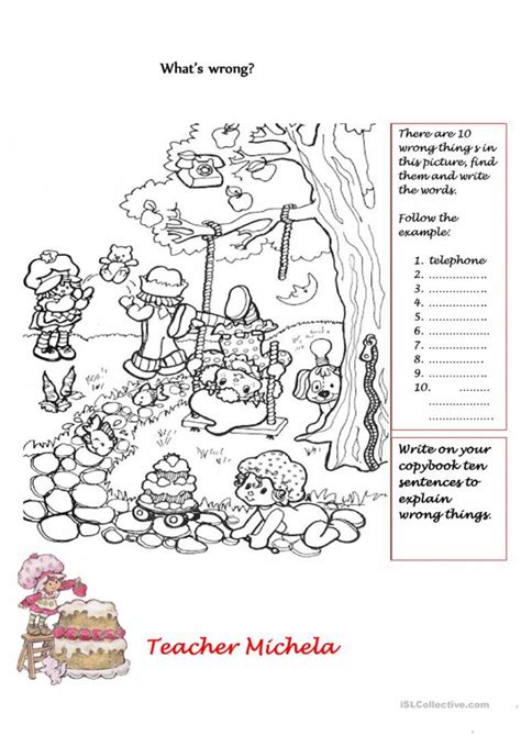 What’s Wrong With The Picture? Worksheets | 99Worksheets