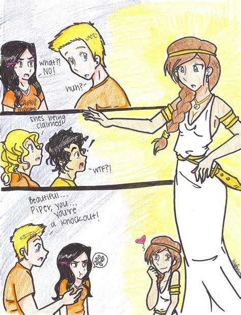 Piper Being Claimed Percy Jackson Funny Percy Jackson Comics Percy