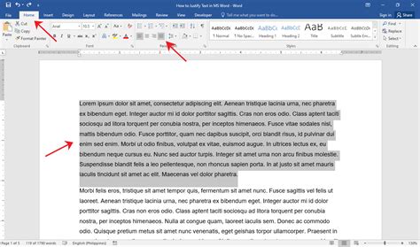 How To Justify Text In Ms Word Officebeginner