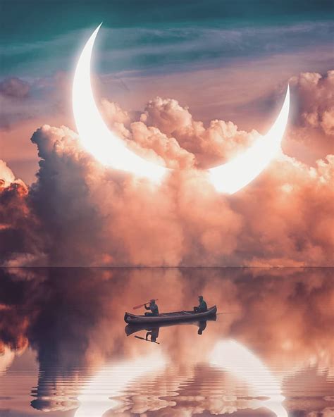 Paddle In The Sea Of Dreamland 🚣‍♂️ Creartis Sky Aesthetic Surreal