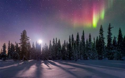 The Northern Lights And Beautiful Landscapes In Sweden