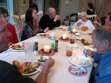 Christmas day is packed with big meals, opening presents, and family gatherings, so lighten your load on christmas eve and serve a light, fun meal. Christmas Dinner Table | Christmas Eve, 2009, with ...