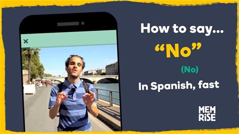 How To Say No In Spanish Learn Spanish Fast With Memrise Youtube