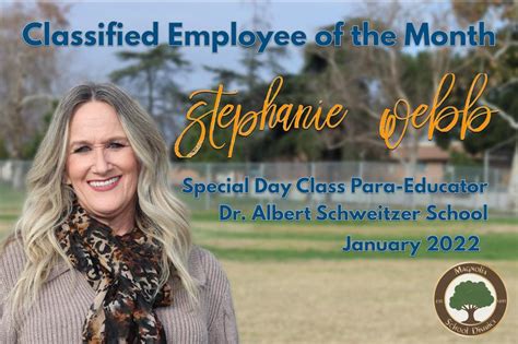 January Classified Employee Of The Month Dr Albert Schweitzer Leadership Academy