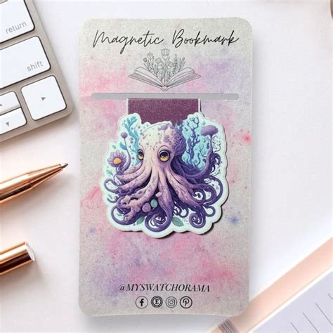 octopus bookmark etsy