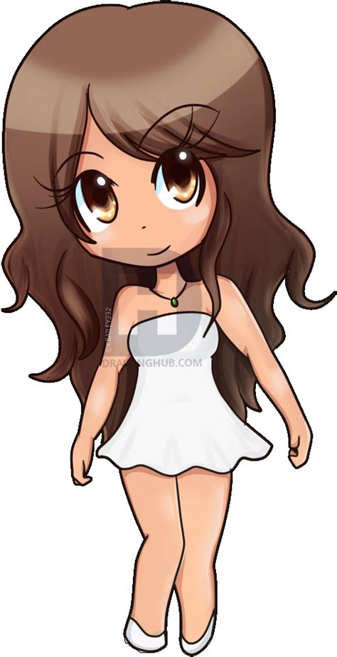 How To Draw A Cute Simple Chibi Girl Long Hair Cute Chibi Girl