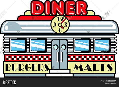 Diner Clip Art Vector & Photo (Free Trial) | Bigstock